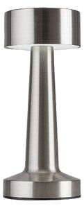 RABALUX Senan, indoor table lamp, silver metal lamp with white plastic shade, 2,7W, with shade: 40lm, without shade: 60lm, 3000