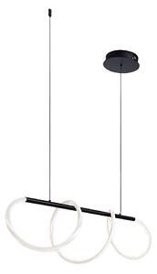 RABALUX Montema, indoor pendant lamp, black metal lamp with white silicon shade, 40W, with shade: 3750lm, without shade: 4000lm