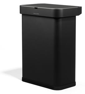 Черно безконтактно стоманено кошче за боклук 58 l Sensor – simplehuman