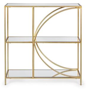 Стоманена библиотека в златист цвят 81x87x31 cm Elenor – Bizzotto