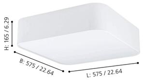 Eglo 99089 - Таванна лампа PASTERI SQUARE 5xE27/25W/230V