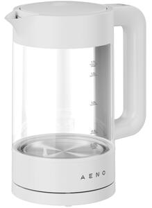 Електрическа кана за вода AENO AEK0005, 2200W, 1.7 л, 40-100°C, 360° основа, STRIX, LED дисплей, Филтър, Бял