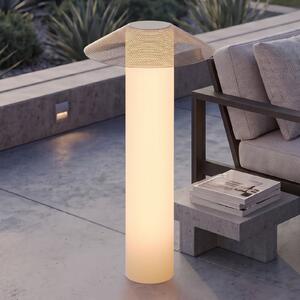 Lucande LED лампа за тераса ZAMIRAS, 110 см, сребриста, IP65, Сив, Алуминий, Дизайн