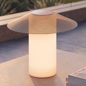 Lucande LED лампа за тераса ZAMIRAS, 40 см, сребриста, IP65, Сив, Алуминий, Дизайн