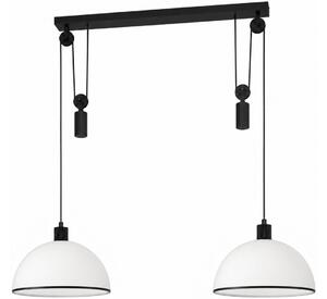 BRILAGI - LED полилей на кабел RETRO GLASS 2xE27/40W/230V черен/бял