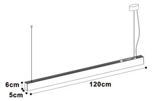Top Light - LED таванно/висящо осветително тяло HORIZON LED/40W/230V черно