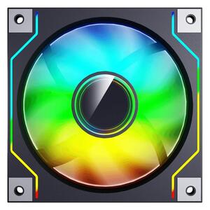Вентилатор 120mm, Darkflash DM20 A-RGB, 3-pin, 1600rpm, черен