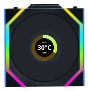 Вентилатор 120mm, Lian Li UNI FAN SL Wireless LCD Reverse Blade, 4-pin, 1900rpm, черен