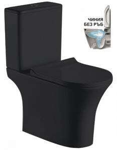 Моноблок ICC 7937MB, седалка и капак, порцелан, черен мат, 83x65x37.5см