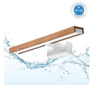 Brilagi - LED осветление за огледало за баня 3в1 WOODY MIRROR LED/8W/230V IP44 бял/дъб/череша
