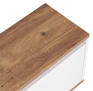 ТВ шкаф KREDE 160x30 см бял/бор