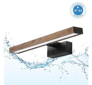Brilagi - LED осветление за баня огледало 3 в 1 WOODY MIRROR LED/8W/230V IP44 черно/дъб-орех
