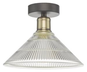 Där Lighting BOY0175 -Таванно осветително тяло BOYD 1xE27/60W/230V Ø 25 см месинг/прозрачно