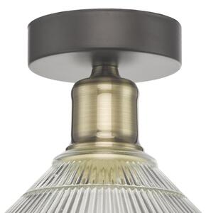 Där Lighting BOY0175 -Таванно осветително тяло BOYD 1xE27/60W/230V Ø 25 см месинг/прозрачно