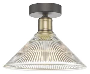 Där Lighting BOY0175 -Таванно осветително тяло BOYD 1xE27/60W/230V Ø 25 см месинг/прозрачно