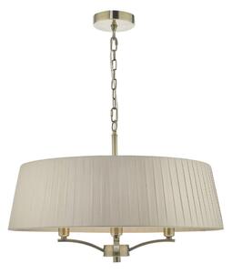 Där Lighting CRI0429 - Полилей на верига CRISTIN 4xE14/40W/230V месинг/таупе