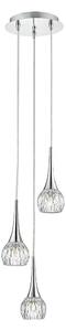 Där Lighting LYA0350 - Полилей на кабел LYALL 3xG9/40W/230V, лъскав хром