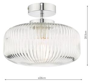 Där Lighting RIV5208 -Повърхностно монтиран плафон за баня RIVA 1xE27/60W/230V IP44 хром