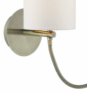 Där Lighting FET0775 - LED стенен аплик FETA 1xE27/60W/230V + LED/1W месинг
