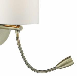 Där Lighting FET0775 - LED стенен аплик FETA 1xE27/60W/230V + LED/1W месинг