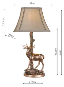 Där Lighting GUL5545-X - Настолна лампа GULLIVER 1xE27/60W/230V бежова/бронзова