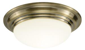 Där Lighting BAR5075 - Таванно осветително тяло за баня BARCLAY 1xE27/60W/230V Ø 38 см месинг
