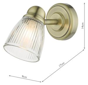 Där Lighting CED0775 - Настенно осветително тяло за баня CEDRIC 1xG9/25W/230V IP44 месинг