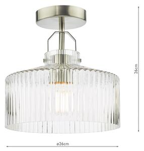 Där Lighting LEN4846 - Повърхностно монтиран полилей LENKA 1xE27/60W/230V матов хром