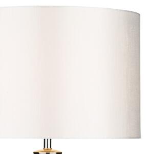Där Lighting HIN4208 - Настолна лампа HINTON 1xE27/60W/230V бял/лъскав хром
