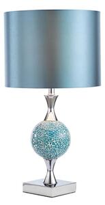 Där Lighting ELS4223 - Настолна лампа ELSA 1xE27/40W/230V синя/лъскав хром