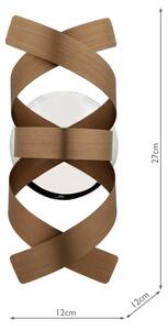 Där Lighting RAW0764 - Стенно осветително тяло RAWLEY 1xG9/25W/230V медно