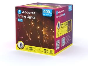 Aigostar - LED външна коледна гирлянда 400xLED/8 функции 23x0,4m IP44 топла бяла