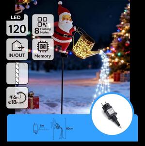 Aigostar-LED външна коледна украса 120xLED/8 функции 80 cm IP44 Santa/студена