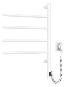 Електрическа въртяща се сушилня за кърпи с термостат ARABESQUE 150W/230V 64,6 см IP44 бял