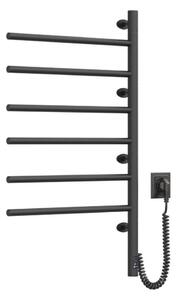 Електрическа въртяща се сушилня за кърпи с термостат ARABESQUE 196W/230V 81,8 см IP44 черен
