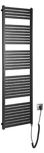 Aqualine - Електрическо оборудване за баня радиатор TONDI-E 600W/230V 169 см матов черен
