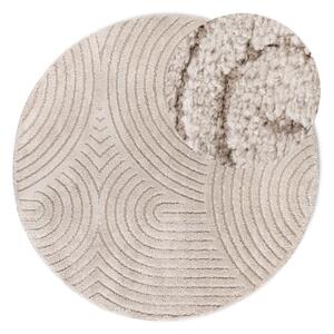 Бежов кръгъл килим ø 160 cm Panglao New York Taupe – Elle Decoration