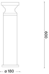 Ideal Lux - Външна лампа TORRE 1xE27/15W/230V 60 см IP65 кафява