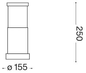Ideal Lux - Външна лампа TRONCO 1xE27/42W/230V 25 см IP65 антрацит