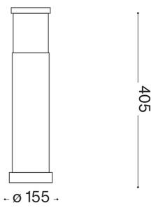 Ideal Lux - Външна лампа TRONCO 1xE27/42W/230V 40 см IP65 кафява