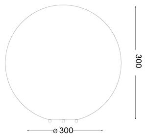 Ideal Lux - Външна лампа DORIS 1xE27/60W/230V, Ø 30 см, IP44, сива