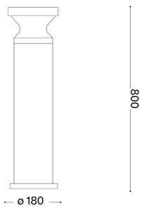 Ideal Lux - Външна лампа TORRE 1xE27/15W/230V 80 см IP65 кафява