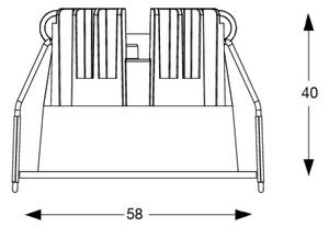 Ideal Lux - LED вградено осветително тяло GAME TRIM LED/5,5W/230V Ø 5,8 cm черно