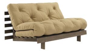 Разтегателен диван в бежово и горчица 140 cm Roots - Karup Design