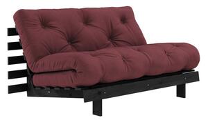 Разтегателен диван в цвят бордо 140 cm Roots Black Night – Karup Design