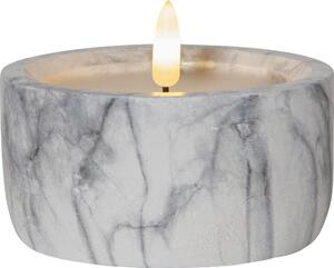 LED свещ от сив и бял бетон, височина 7,5 см Flamme Marble - Star Trading