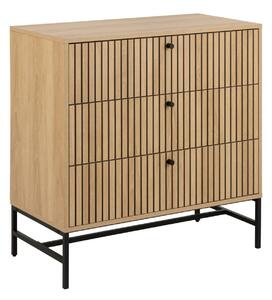 Скрин Norsica Levala 100, Светъл дъб, 80.4x80.6x40cm
