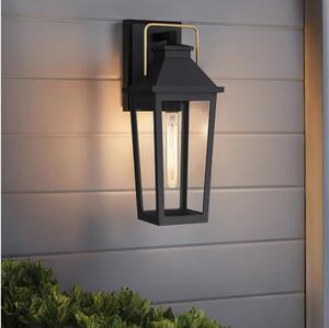 Quoizel QZ-BUCKLEY-S-MBK - Външно стенно осветително тяло BUCKLEY S 1xE27/40W/230V IP44