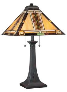 Quoizel QZ-NAVAJO-TL-VB - Настолна лампа Tiffany NAVAJO 2xE27/60W/230V