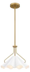 Quoizel QZ-MEJIA-1P-S-AB - Висящ полилей MEJIA 1xE27/60W/230V Ø 35,6 cm месинг